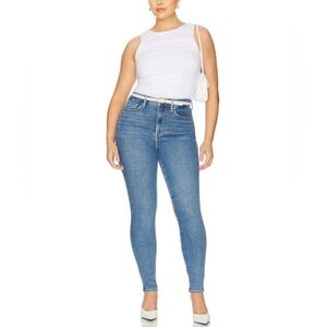 NWT Good American Always Fits Good Legs Skinny Jeans in Denethic Blue Sz 14-18